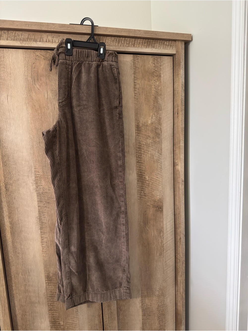 American Eagle Stretch Corduroy Low-Rise Baggy Wide Leg Pant - Picture 3 of 8